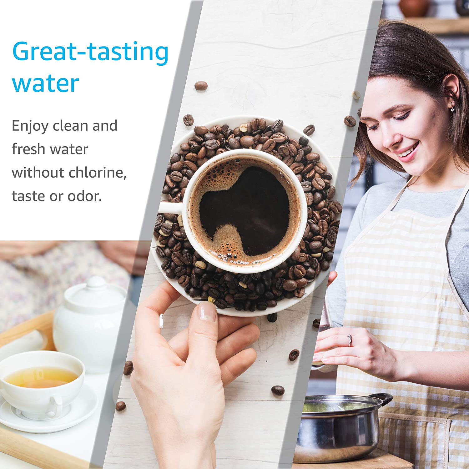 Replacement for Brita Pitchers & Dispensers, NSF, TÜV SÜD Certified Pitcher Water Filter, 1 Year Filter Supply, Compatible with Brita Classic OB03, Mavea 107007, and More, by AQUA CREST (6 Packs)