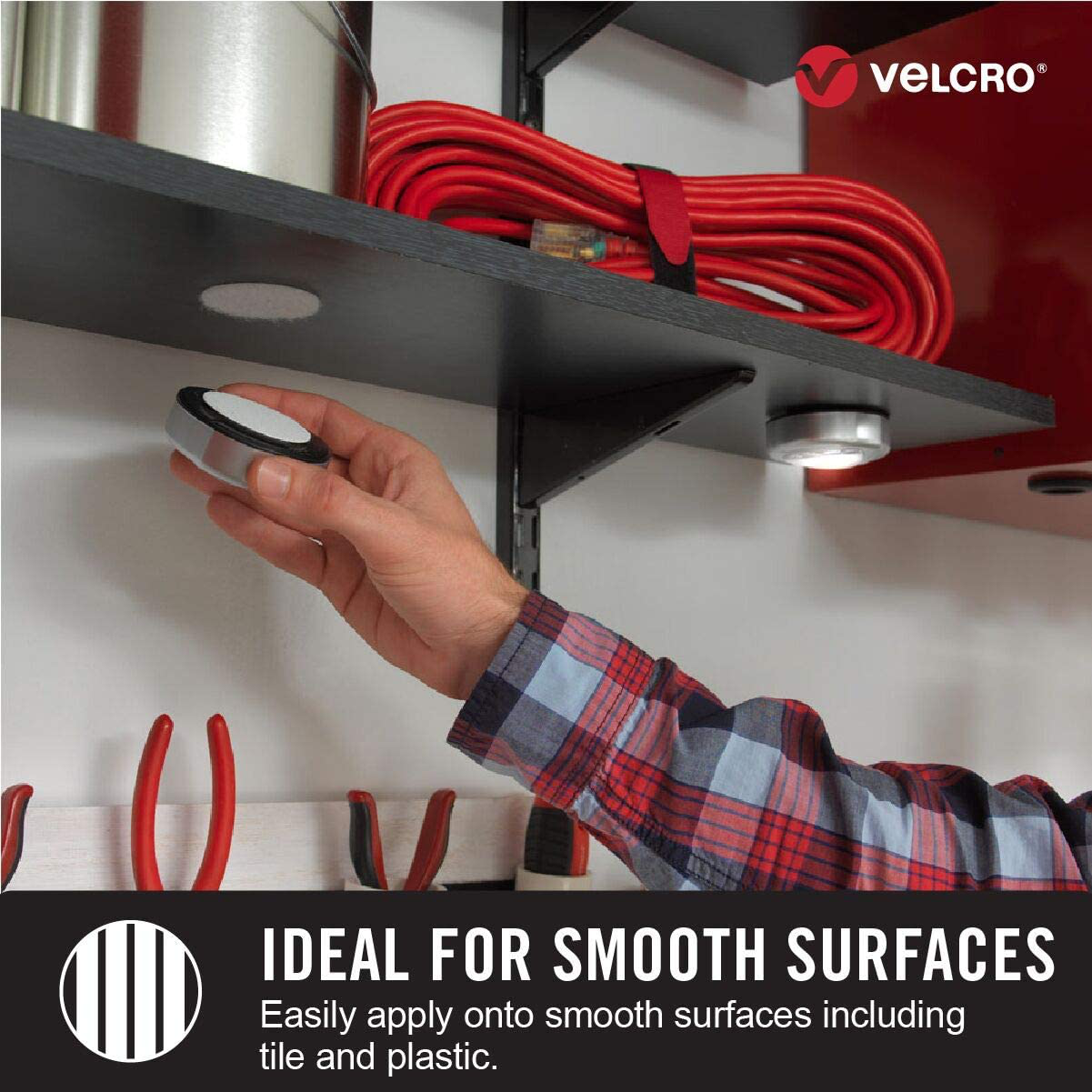 VELCRO Brand Industrial Fasteners Stick-On Adhesive | Professional Grade Heavy Duty Strength | Indoor Outdoor Use