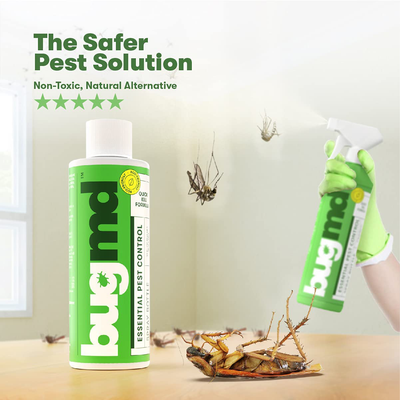 BugMD Pest Control Essential Oil Concentrate 3.7 oz - Just Add Water! Controls Flies, Ants, Fleas, Ticks, Roaches