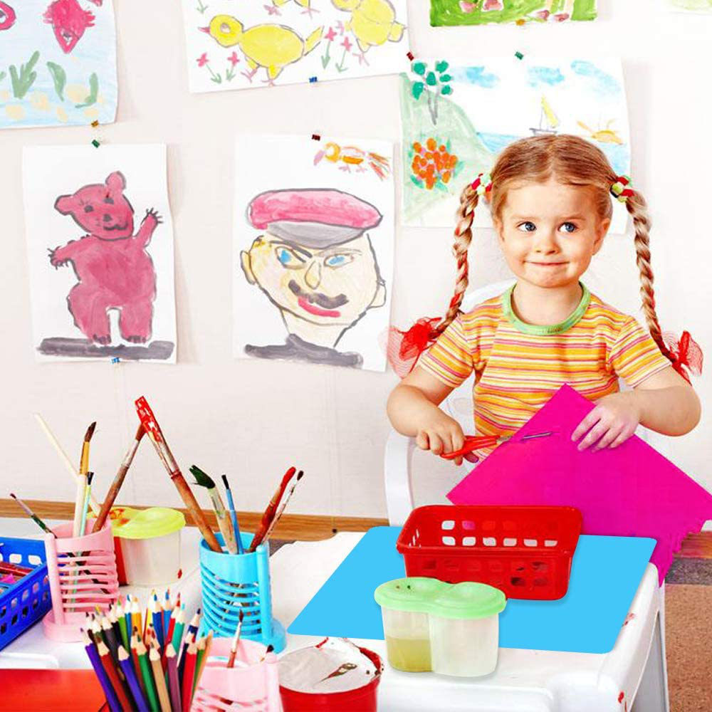 3 Pack Large Silicone Sheets for Crafts, Liquid, Resin Jewelry Casting Molds Mat,Silicone Placemat. 15.7” x 11.8” (Blue & Rose Red & Green)