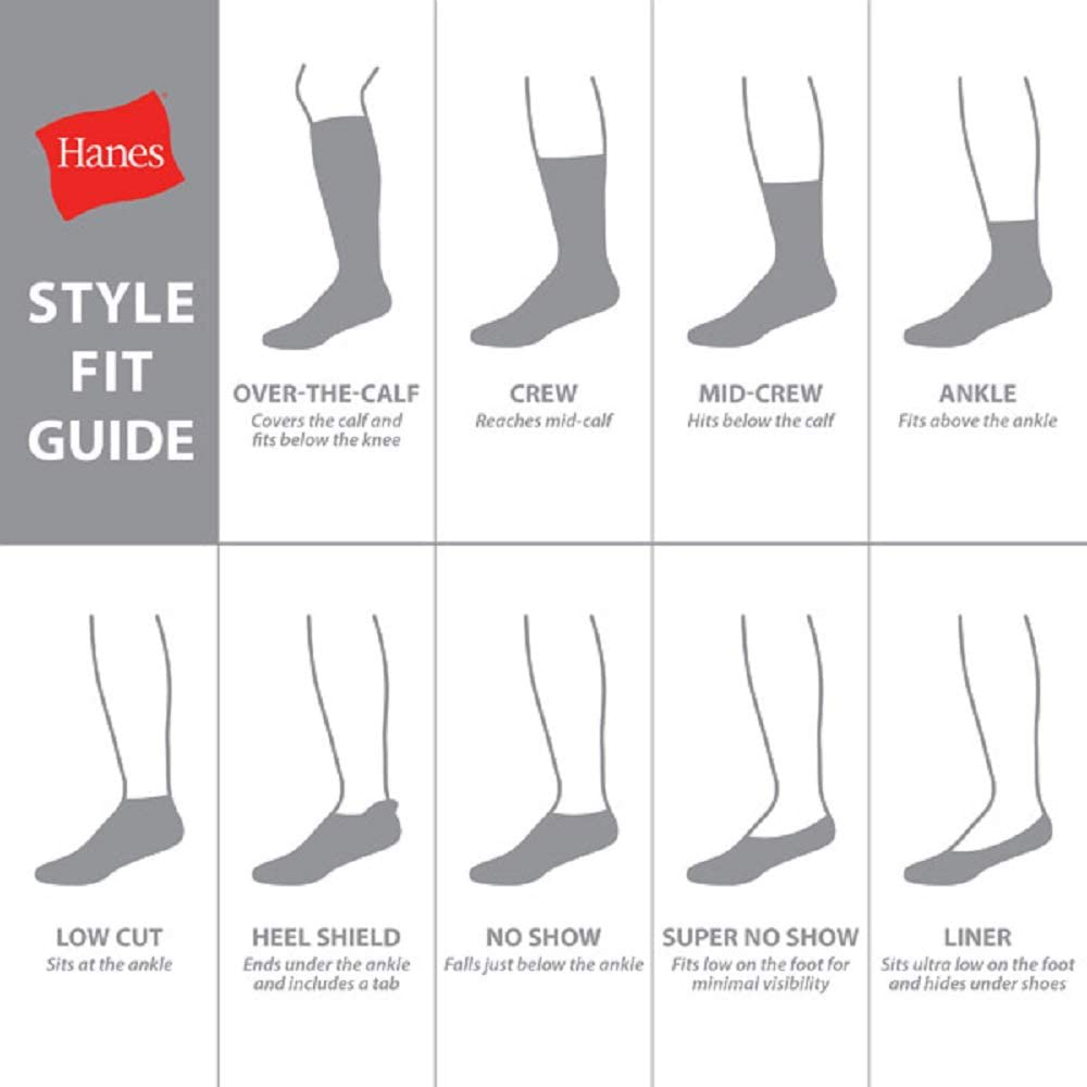 Hanes Men's 6-Pack EcoSmart ComfortBlend Over-The-Calf Socks