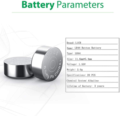 40 Pack LR44 AG13 357 303 SR44 Batteries 1.5V Button Coin Cell Battery