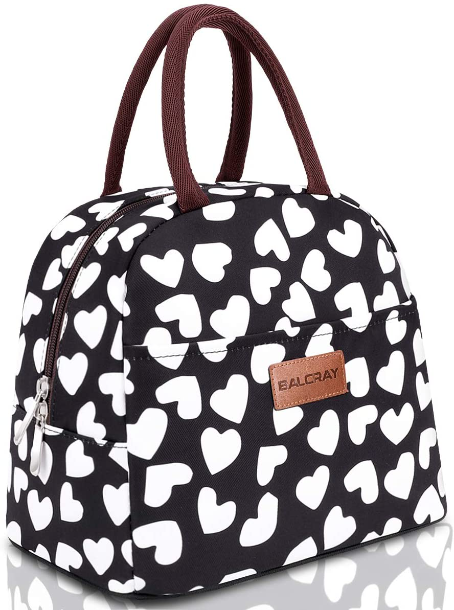 BALORAY Lunch Bag Tote Bag Lunch Bag for Women Lunch Box Insulated Lunch Container (Beige with leopard)