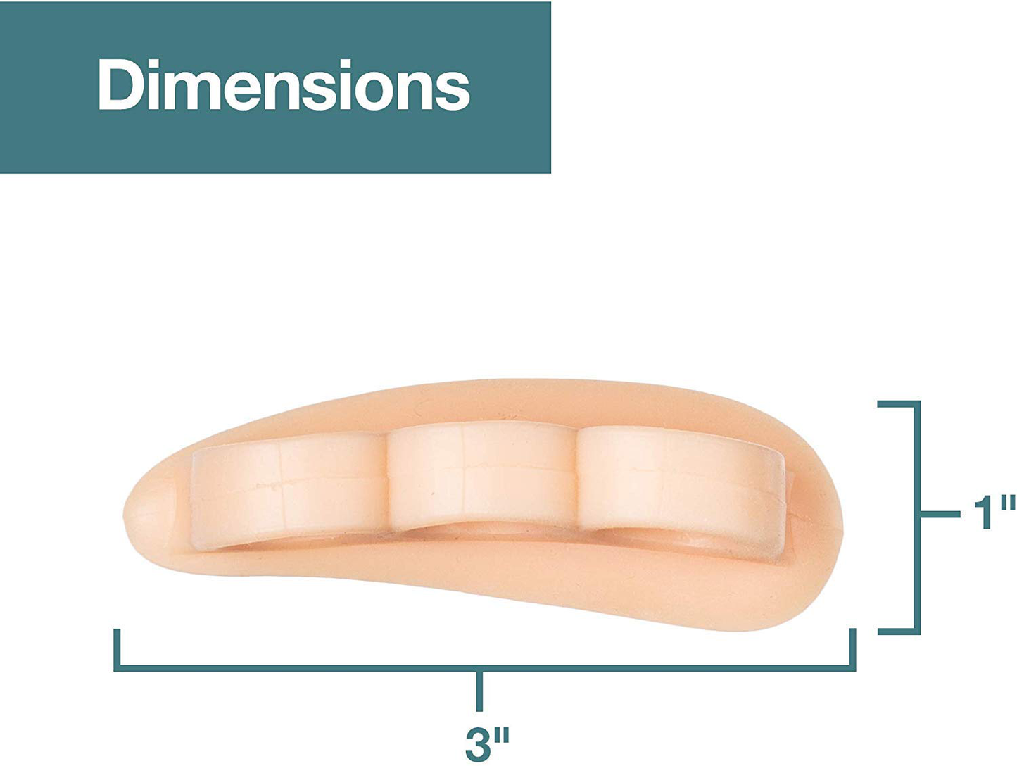 Zentoes Hammer Toe Straightener and Corrector 4 Pack Soft Gel Crests Splints | Reduce Foot Pain, Prevent Overlap | Flexible Footcare Treatment | Stain, Odor Resistant (Beige)