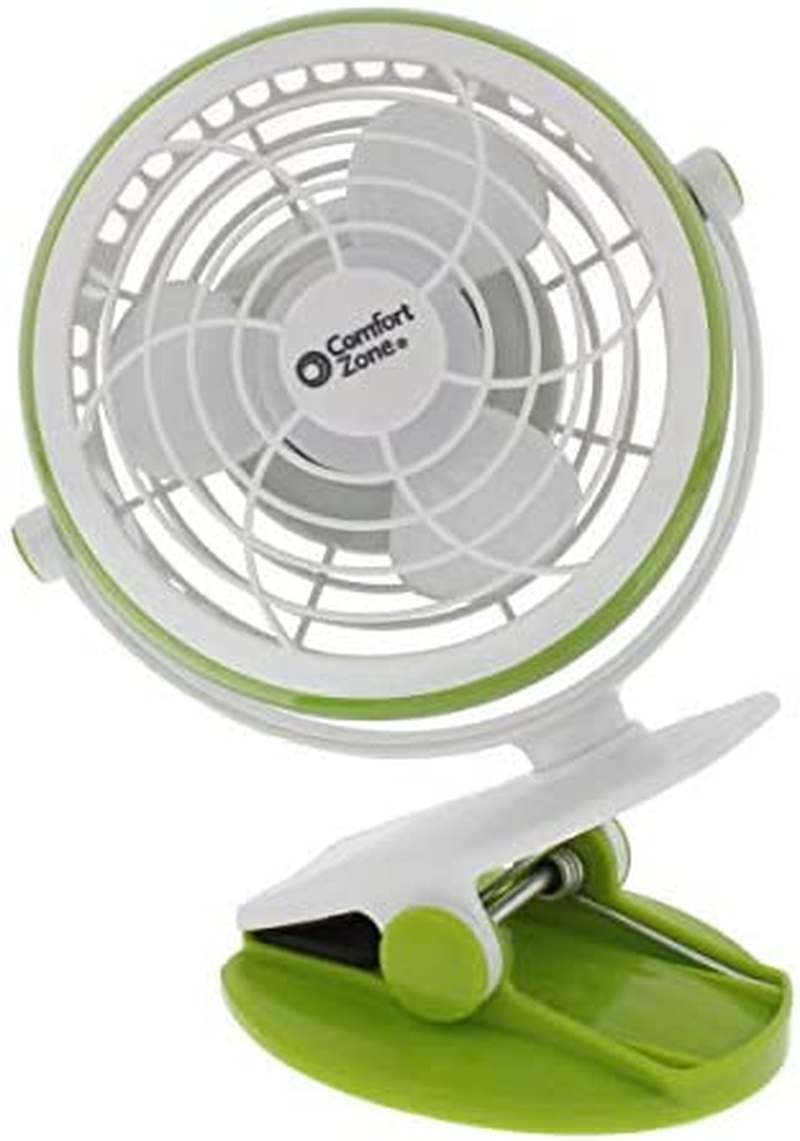 Comfort Zone Lightweight 4" USB Clip on Fan