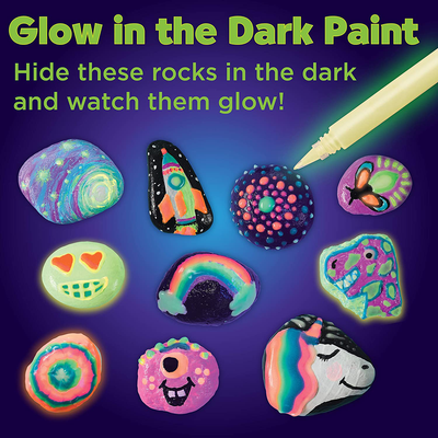 Creativity for Kids Rock Painting Kit - Paint 10 Rocks with Water Resistant Paint