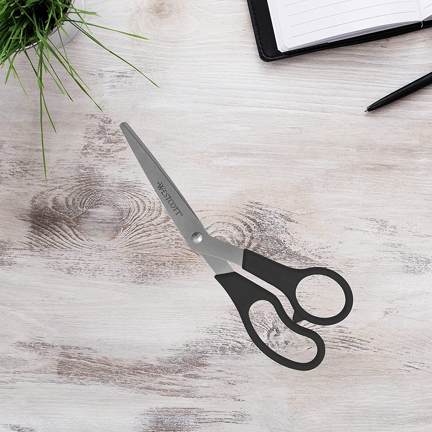 Westcott All Purpose Value Scissors, 8" Bent, Pack of 3, Black (13402)