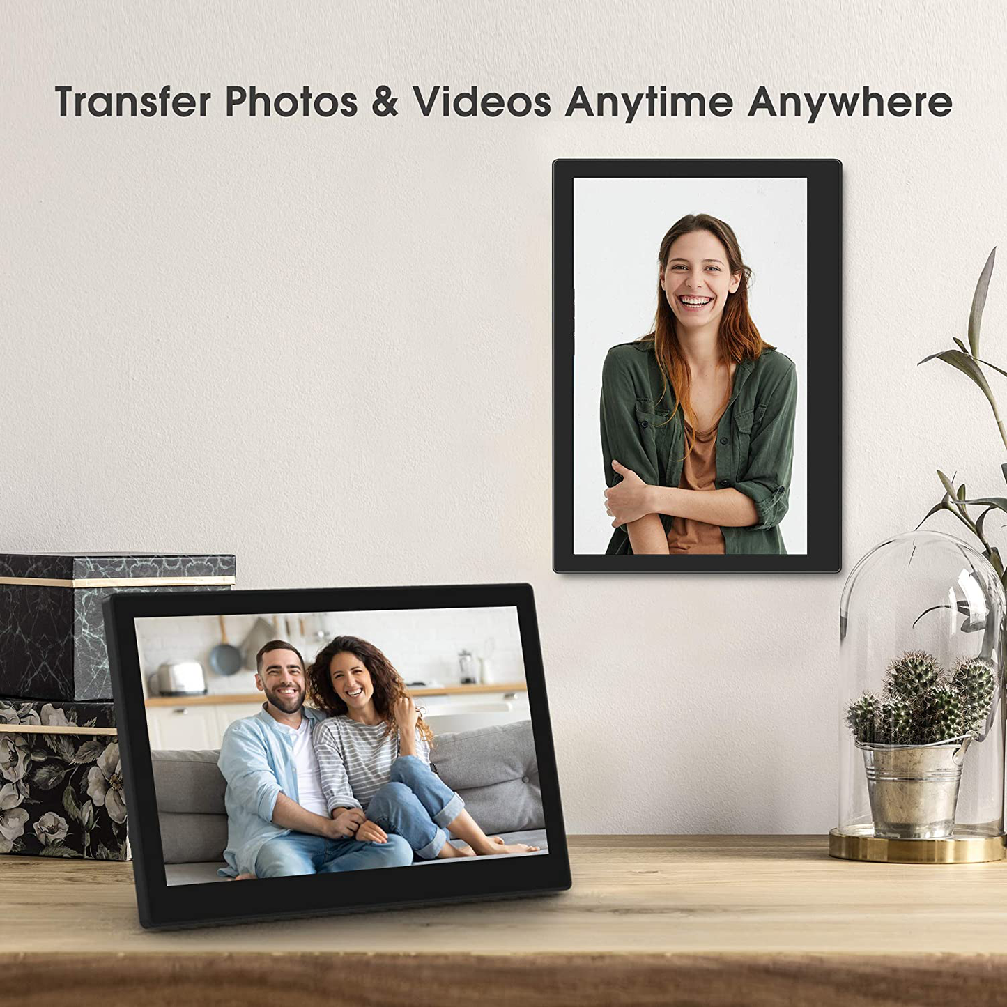 Dragon Touch Classic 15 Digital Picture Frame, 15.6” FHD Touch Screen Wifi Digital Photo Frame Instant Share Photos and Videos via App, Email, Cloud, Wall Mountable, Portrait and Landscape