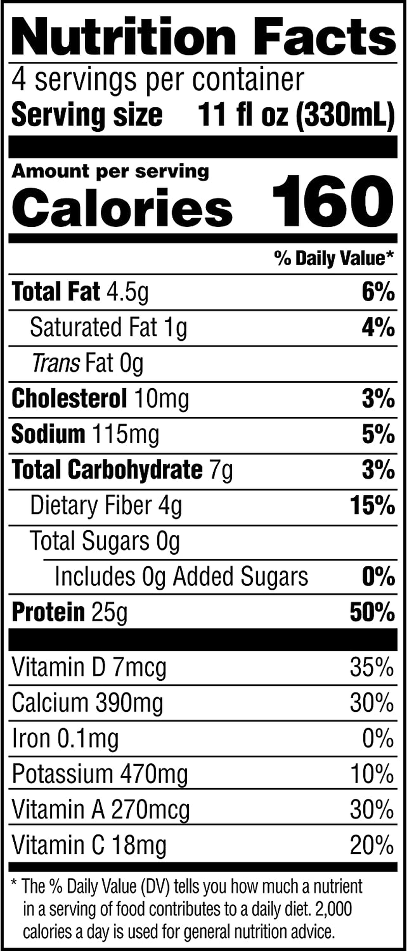 Muscle Milk Genuine Protein Shake, Vanilla Crème, 25G Protein, 11 Fl Oz, 4 Pack