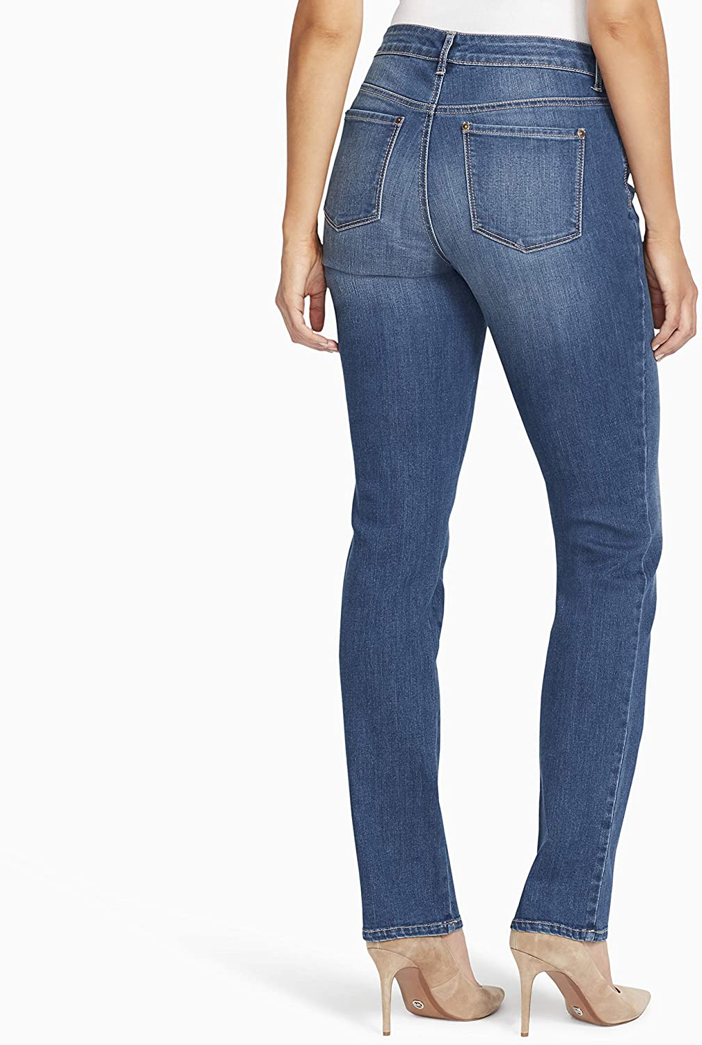 Gloria Vanderbilt Women's Rail Straight Leg High Rise Jean