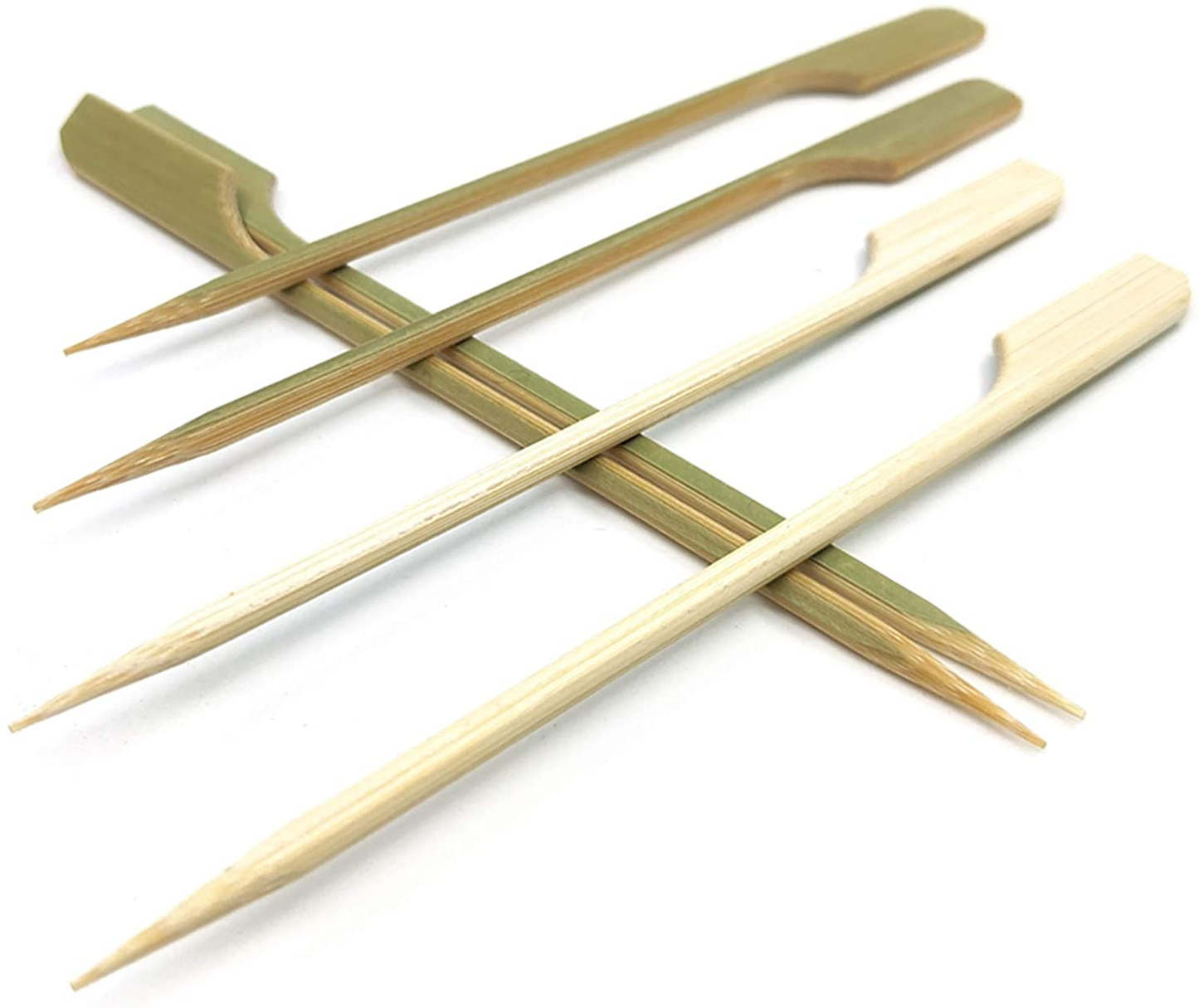 7 inch Bamboo wood wooden Paddle Picks Skewers for Cocktail,Fruit Kabobs,BBQ,Kitchen,Grilling,Barbeque Snacks.More Size Choices 3.5''/ 4.7''/ 7''/ 10'' (Pack of 100)