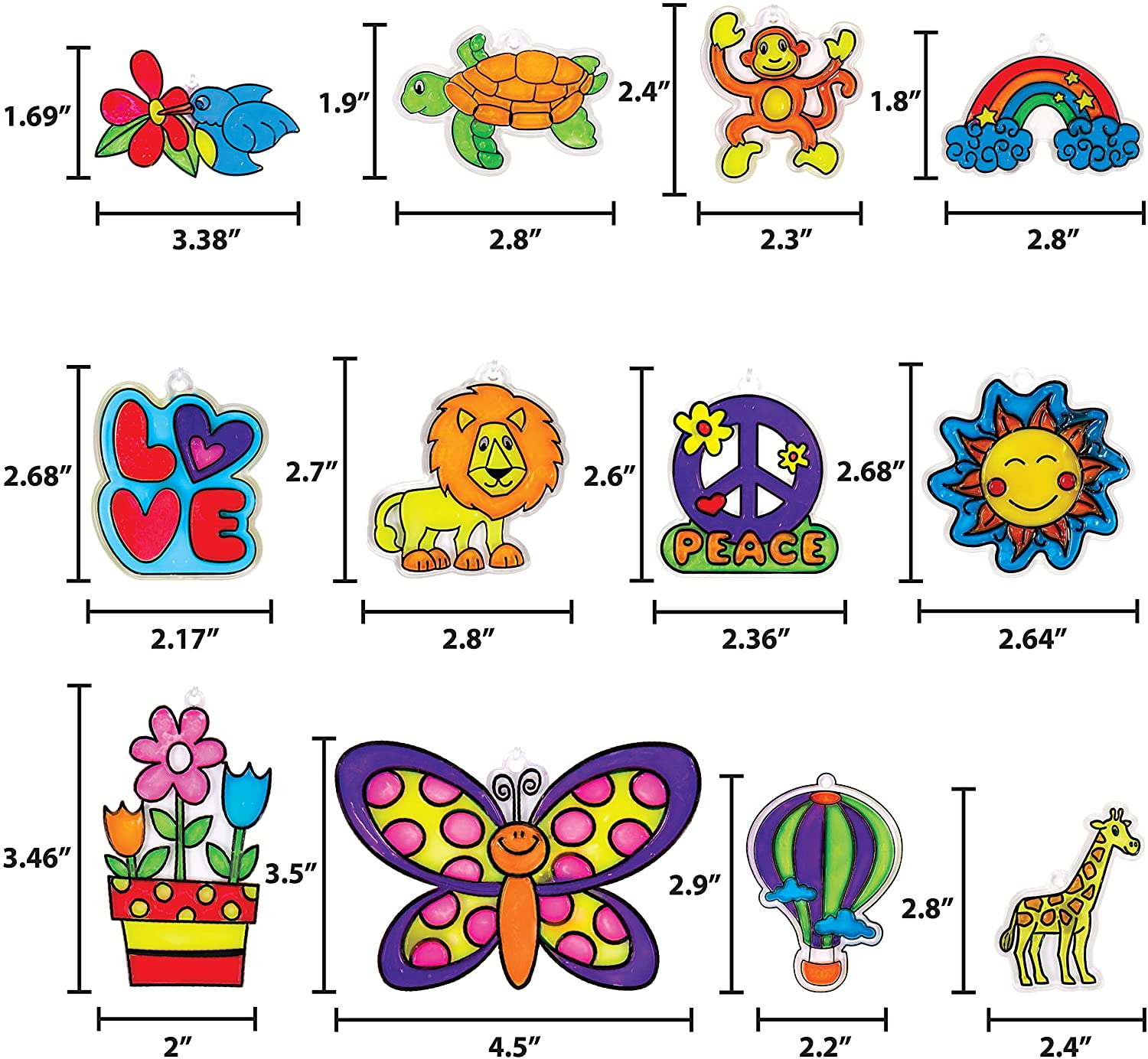Made by Me Create Your Own Window Art - Paint Your Own Suncatchers - DIY Suncatchers - Arts and Craft Kits for Kids Ages 6, 7, 8, 9