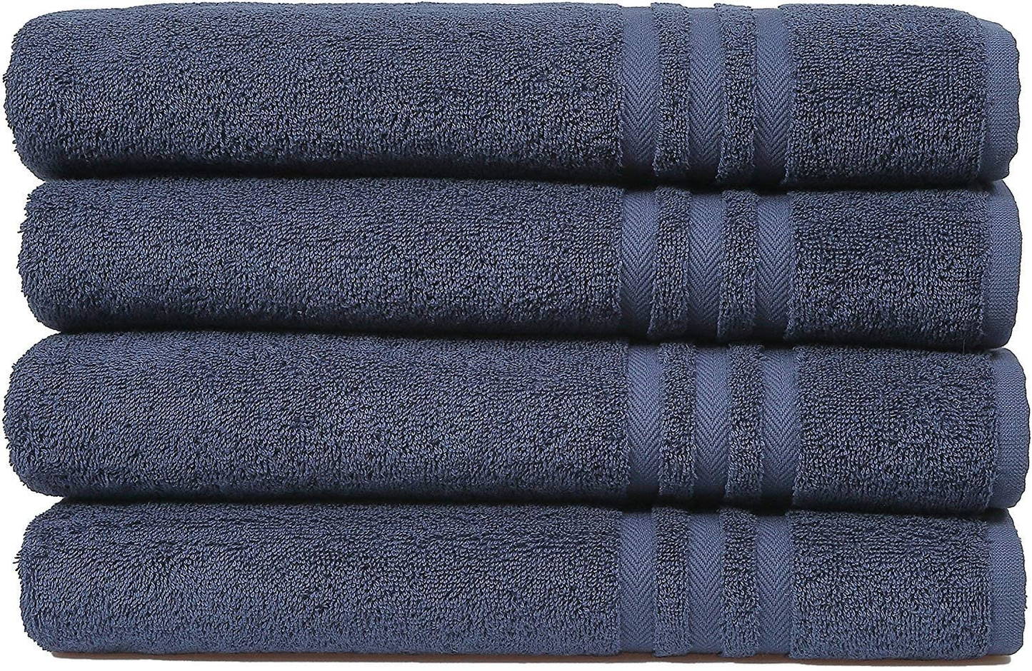 ECO TOWELS 100% Cotton Bath Towels - Cotton Towels for Bathroom - Set of 4 Bath Towel - Shower Towels, Highly Absorbent Bath Towel 27”X54”