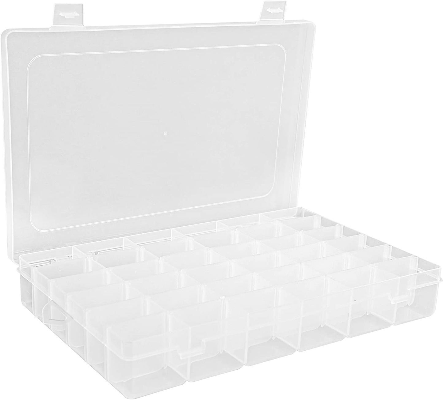 pantryX Plastic Organizer Box with dividers for Bead Organizer, Fishing Tackles, Jewelry, Craft Organizers and Storage with Adjustable dividers