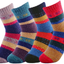 JOYCA & Co. 3-5 Pairs Womens Multicolor Fashion Warm Wool Cotton Thick Winter Crew Socks