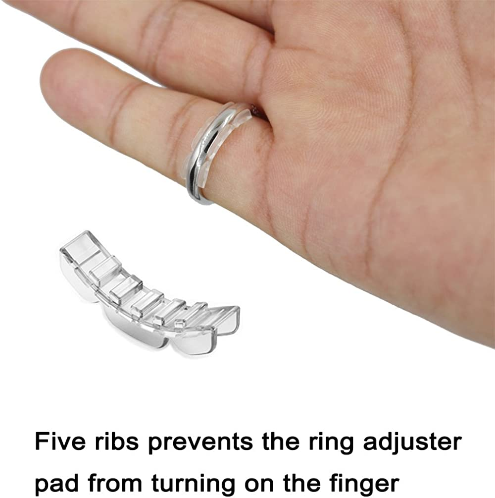 2 Styles Invisible Ring Size Adjuster for Loose Rings – Ring Guard, Ring Sizer, 11 Sizes Fit for Man and Woman Ring