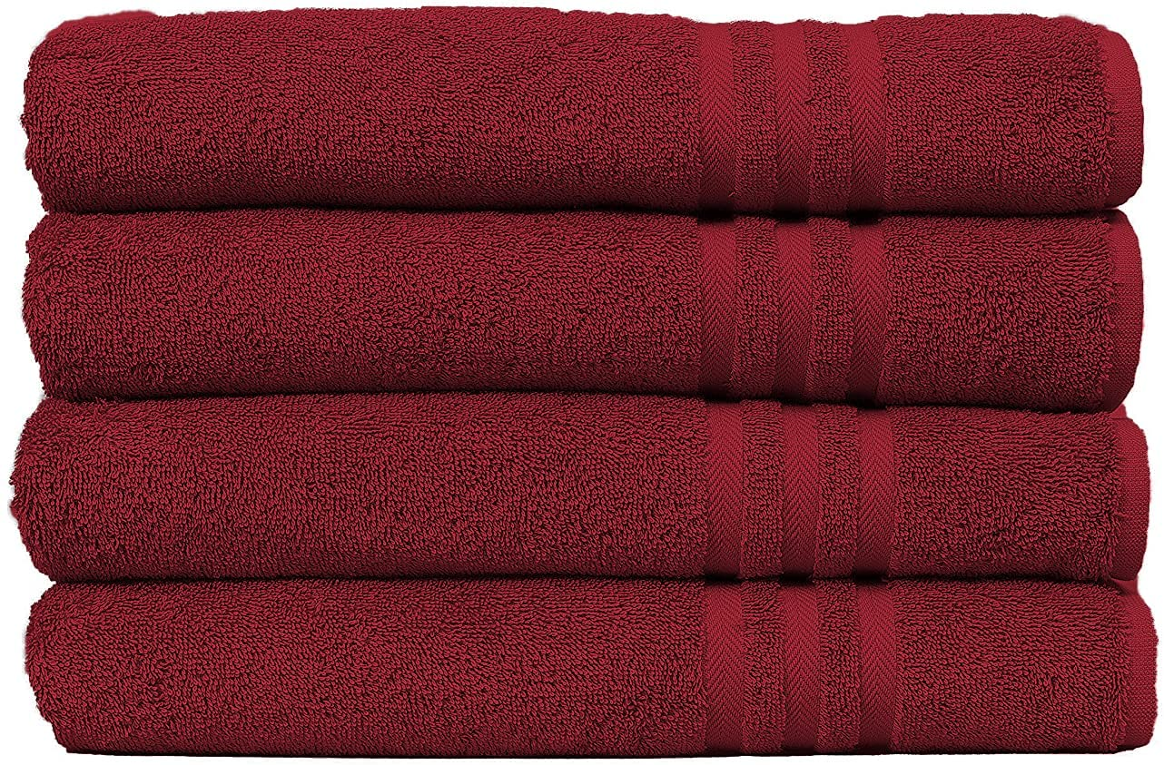 ECO TOWELS 100% Cotton Bath Towels - Cotton Towels for Bathroom - Set of 4 Bath Towel - Shower Towels, Highly Absorbent Bath Towel 27”X54”
