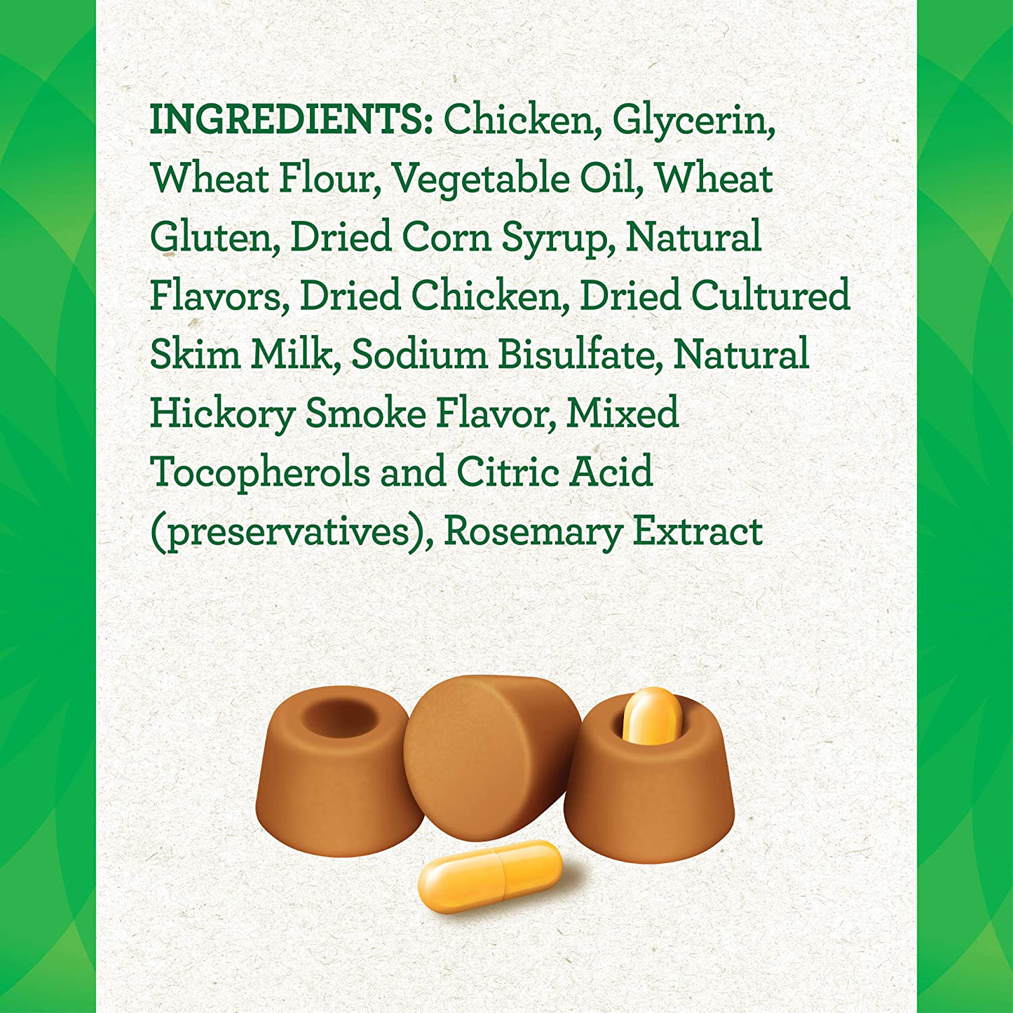 GREENIES Pill Pockets Natural Dog Treats, Capsule Size, Chicken Flavor