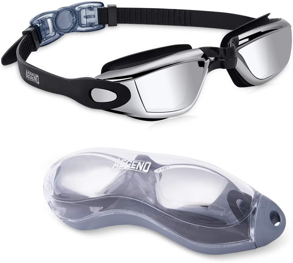 Aegend Swim Goggles, Swimming Goggles No Leaking Anti Fog Adult Men Women Youth