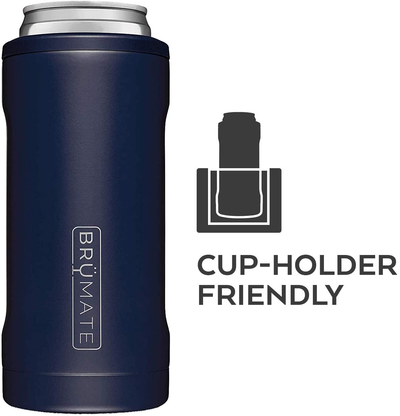 BrüMate Hopsulator Slim Double-walled Stainless Steel Insulated Can Cooler for 12 Oz Slim Cans