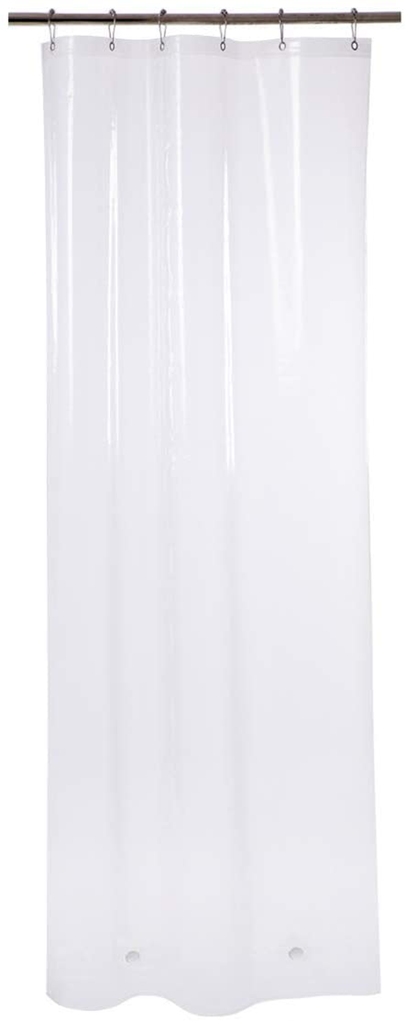 AmazerBath Plastic Shower Curtain Liner, Thick Bathroom Shower Curtains with Heavy Duty Clear Stones and Grommet Holes