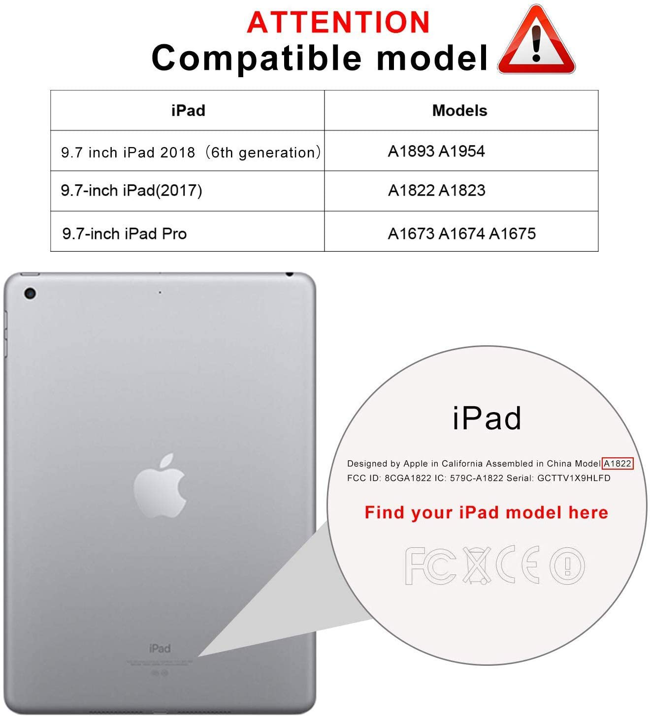 SPARIN 2 Pack Screen Protector Compatible with iPad 6th Generation/iPad Pro 9.7, Tempered Glass Screen Protector