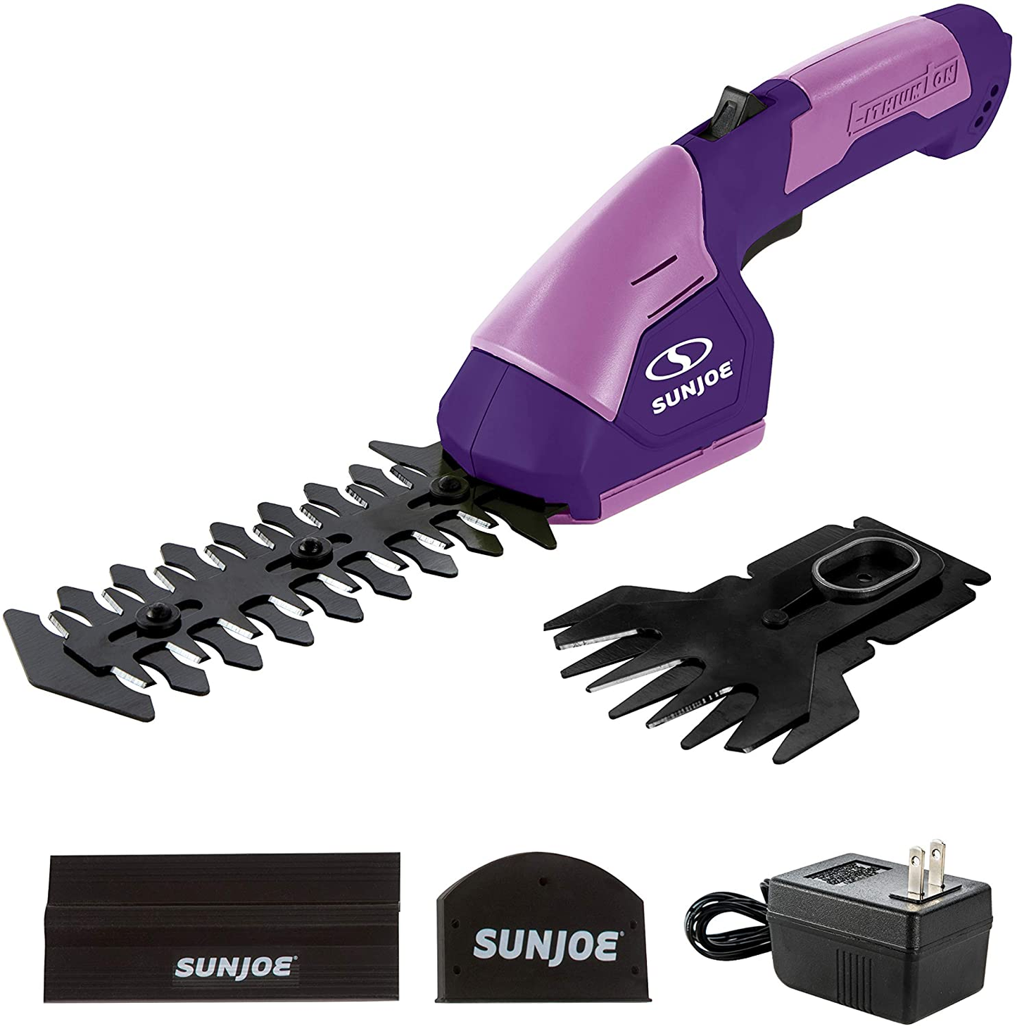 Sun Joe HJ604C 7.2-Volt 2-In-1 1250-RPM Cordless Grass Shear / Shrubber Handheld Trimmer, Rechargeable On-Board Lithium-Ion Battery and Charger Included