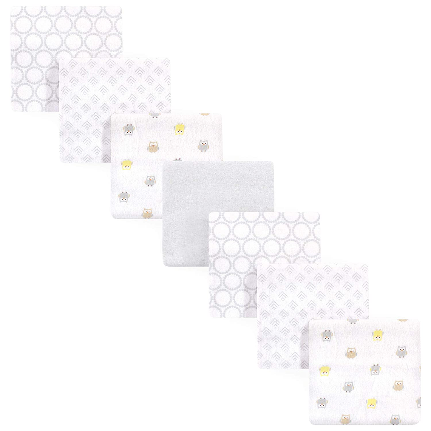 Luvable Friends Unisex Baby Cotton Flannel Receiving Blankets Bundle, Abc, One Size