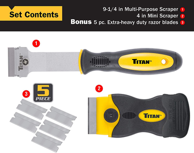 Titan 17002 2-Piece Multi-Purpose and Mini Razor Scraper Set