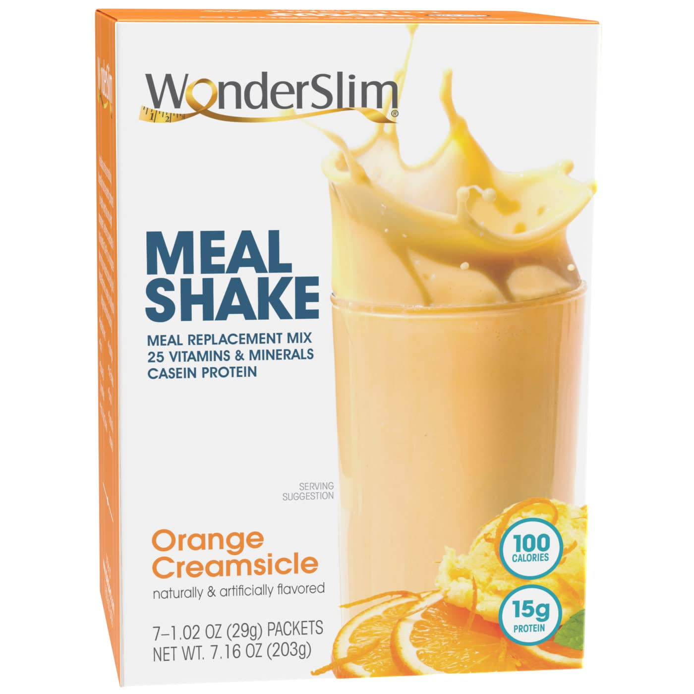 Wonderslim Meal Replacement Shake, Chocolate Cream - 24 Vitamins & Minerals, 15G Protein (7Ct)