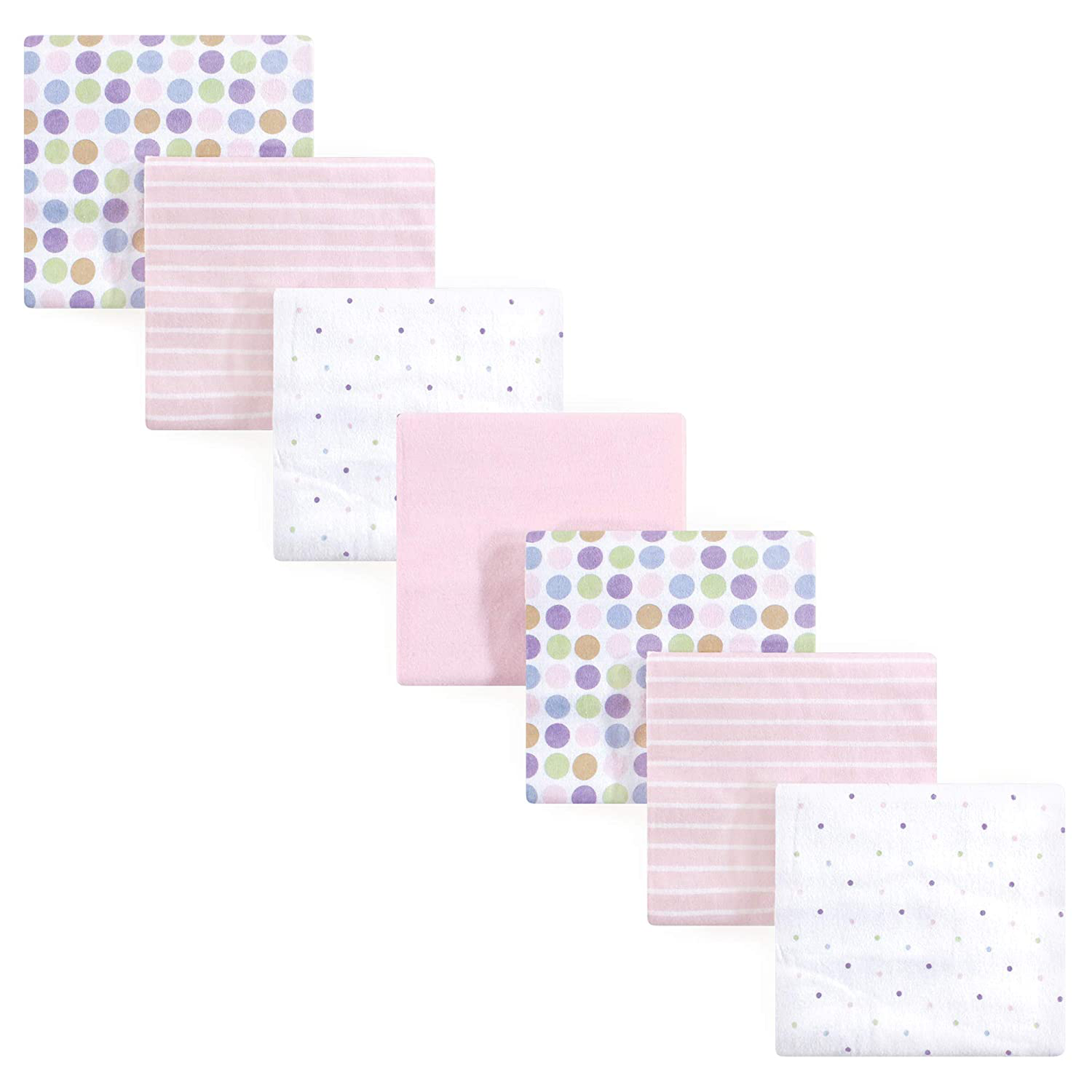 Luvable Friends Unisex Baby Cotton Flannel Receiving Blankets Bundle, Abc, One Size