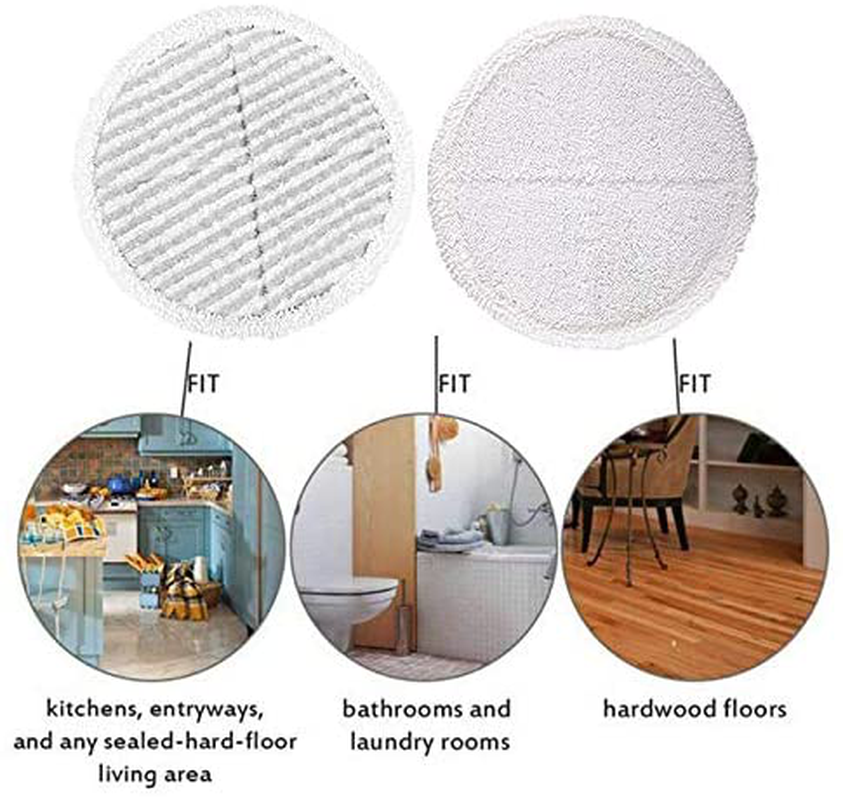 Ximoon Replacement Bissel Spinwave Mop Pads for 2039A 2039 20391 20395 2307 2315A 2039Q 2039T 2039W Powered Rotating Mop,Fit 1611297 & 1611298-4 Pack