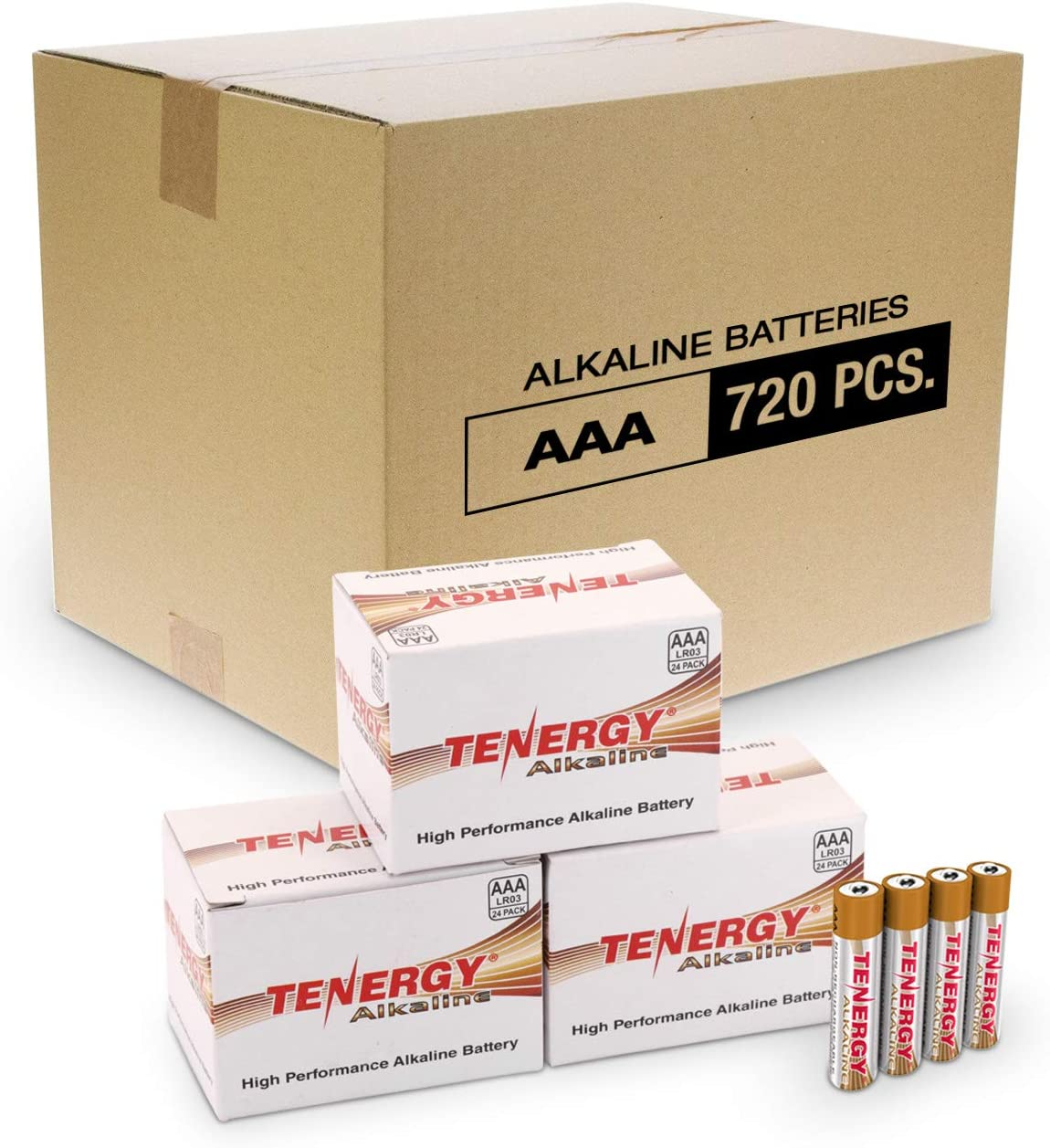 Tenergy 1.5V AA Alkaline Battery, High Performance AA Non-Rechargeable Batteries for Clocks, Remotes, Toys & Electronic Devices, Replacement AA Cell Batteries