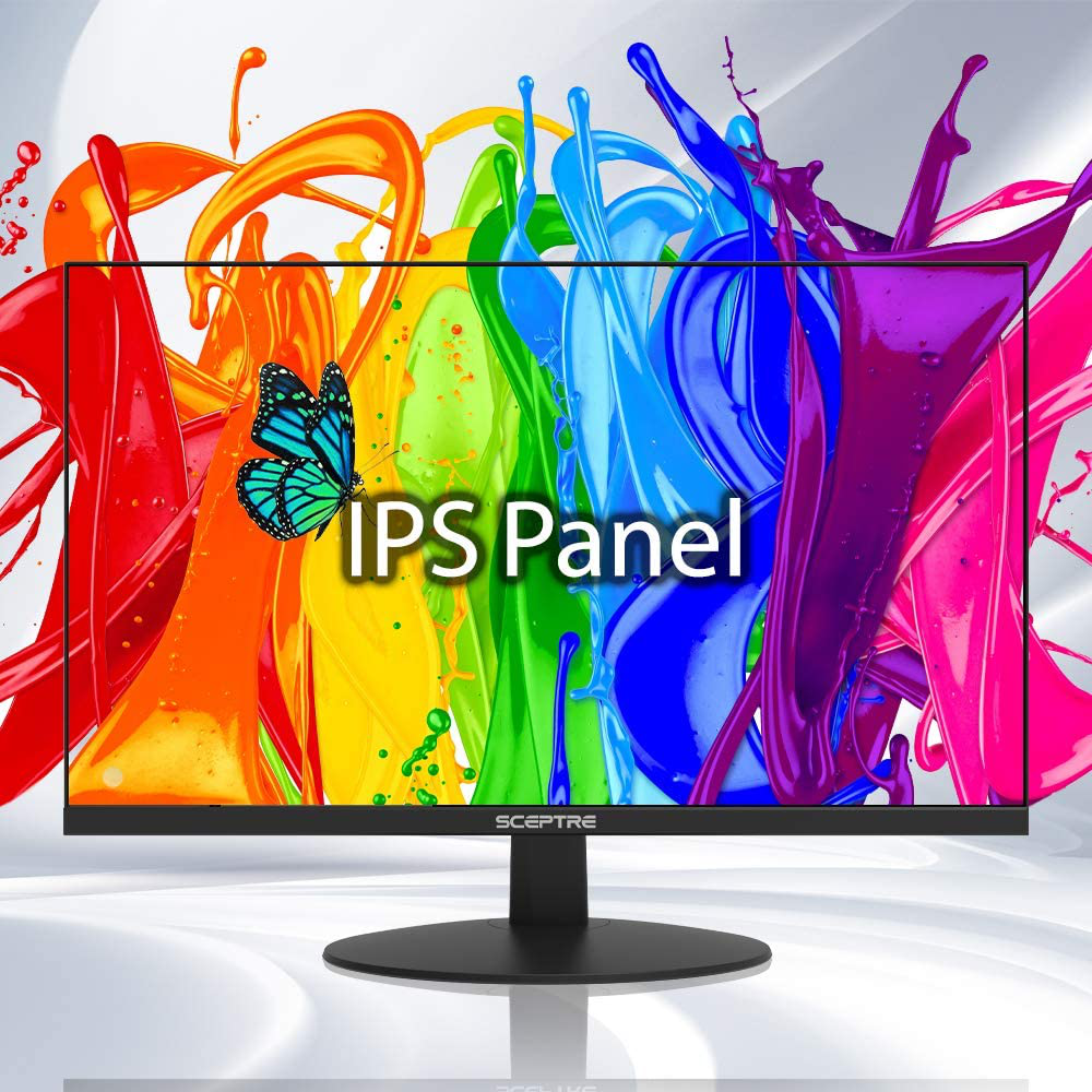 Sceptre IPS 24-Inch Business Computer Monitor 1080P 75Hz with HDMI VGA Build-In Speakers, Machine Black (E248W-FPT)