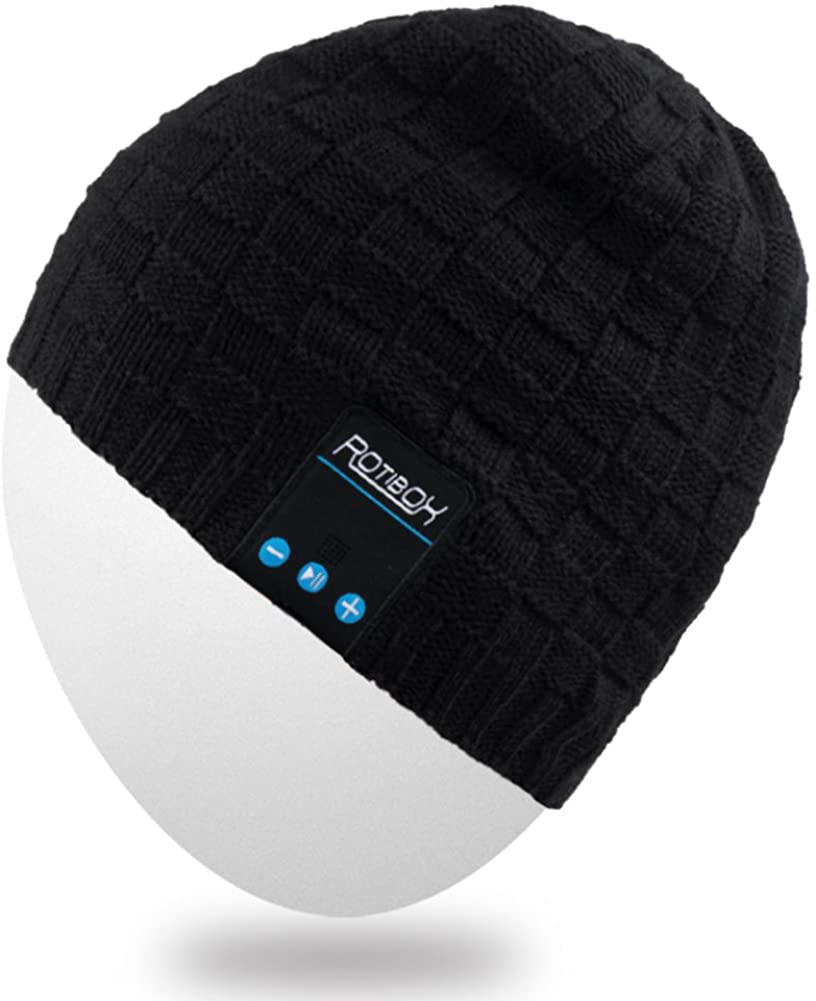 Rotibox Bluetooth Beanie Hat Wireless Headphone for Outdoor Sports Xmas Gifts