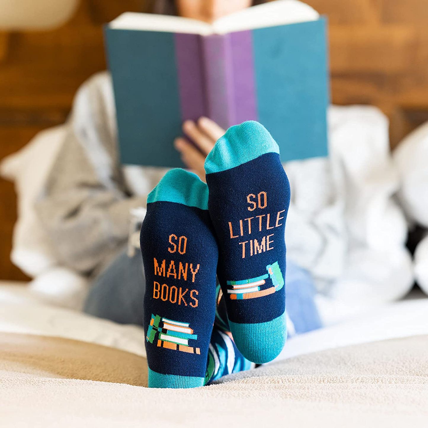 Funny Nerd Socks - Gift for Teachers, Students, Book Lovers, Math, Science Geeks