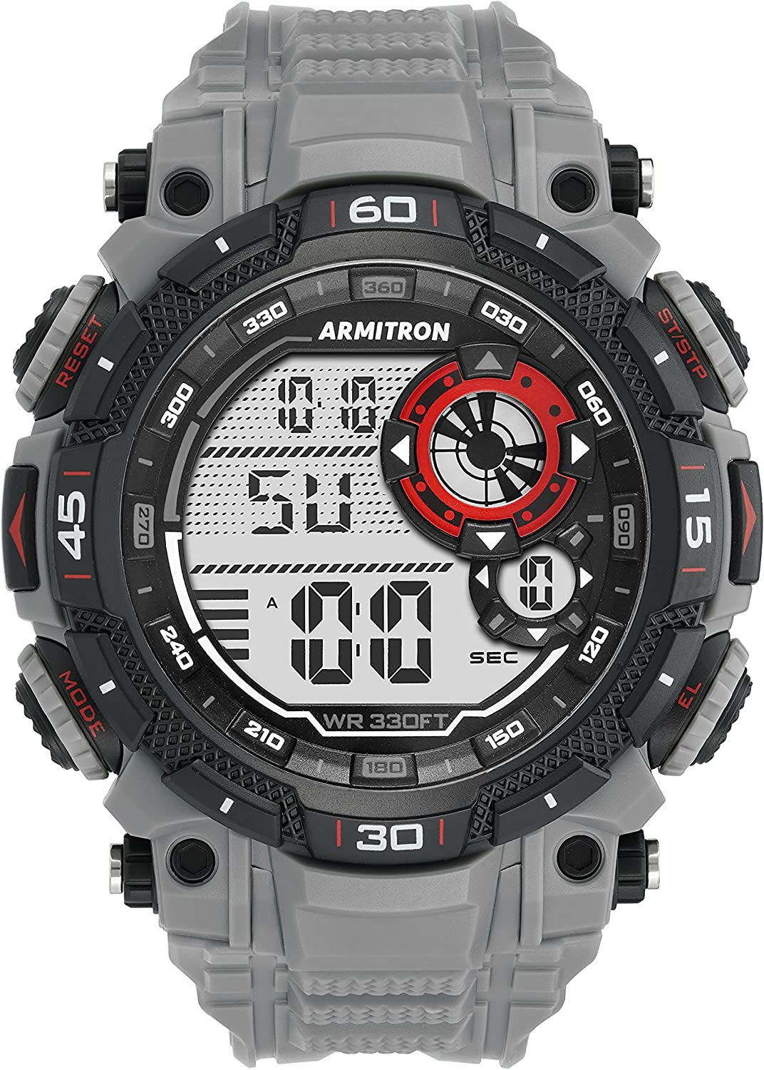 Armi-tron Sport Men's Digital Chronograph Resin Strap Watch