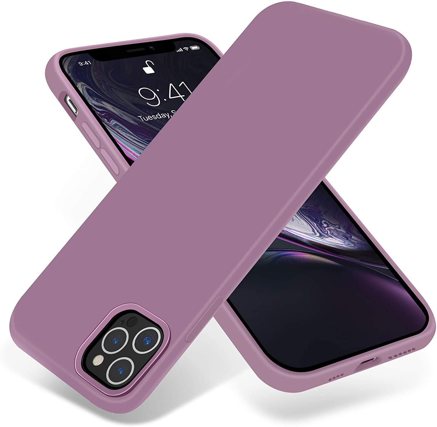 Silky and Soft Touch Series Premium Soft Liquid Silicone Rubber Full-Body Protective Bumper Case Compatible with iPhone 12 Pro Max Case 6.7 inch