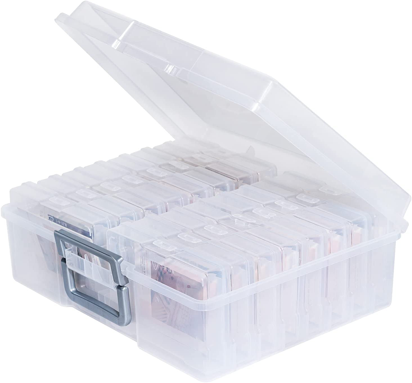 Photo Case 4" x 6" Photo Box Storage - 16 Inner Photo Keeper Photo Organizer Cases Photos Storage Containers Box for Photos