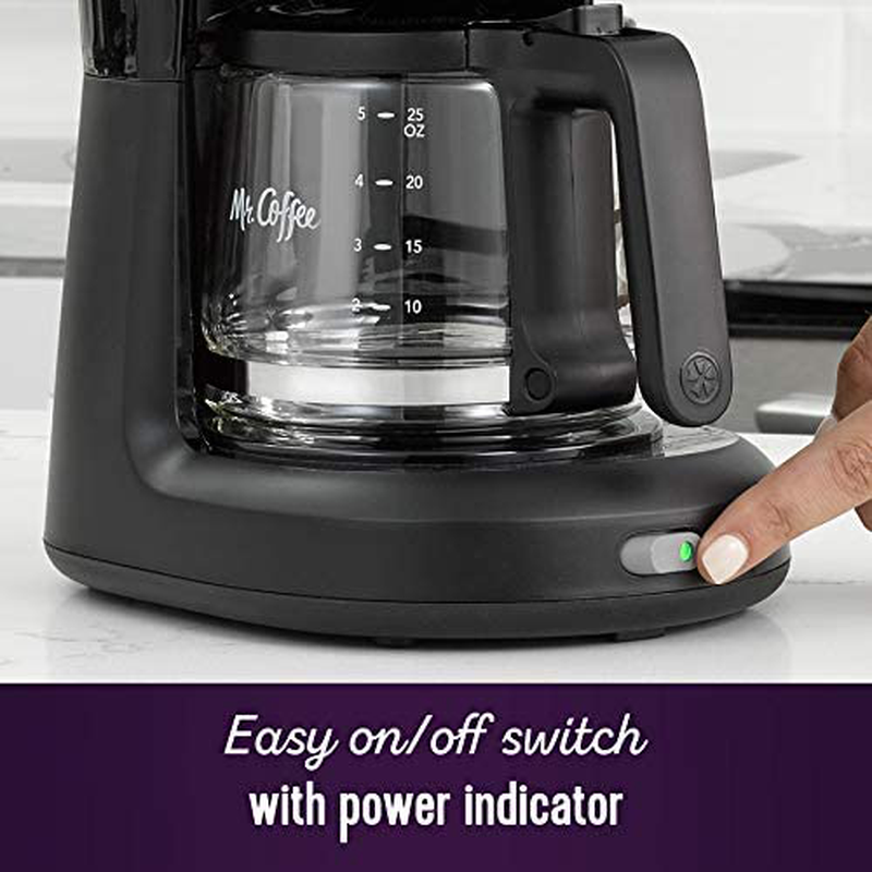 Mr. Coffee 2134286 ® 5-Cup Mini Brew Switch Coffee Maker, White