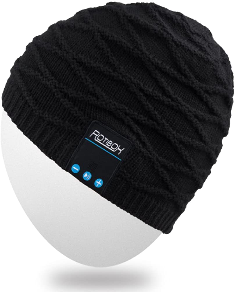 Rotibox Bluetooth Beanie Hat Wireless Headphone for Outdoor Sports Xmas Gifts