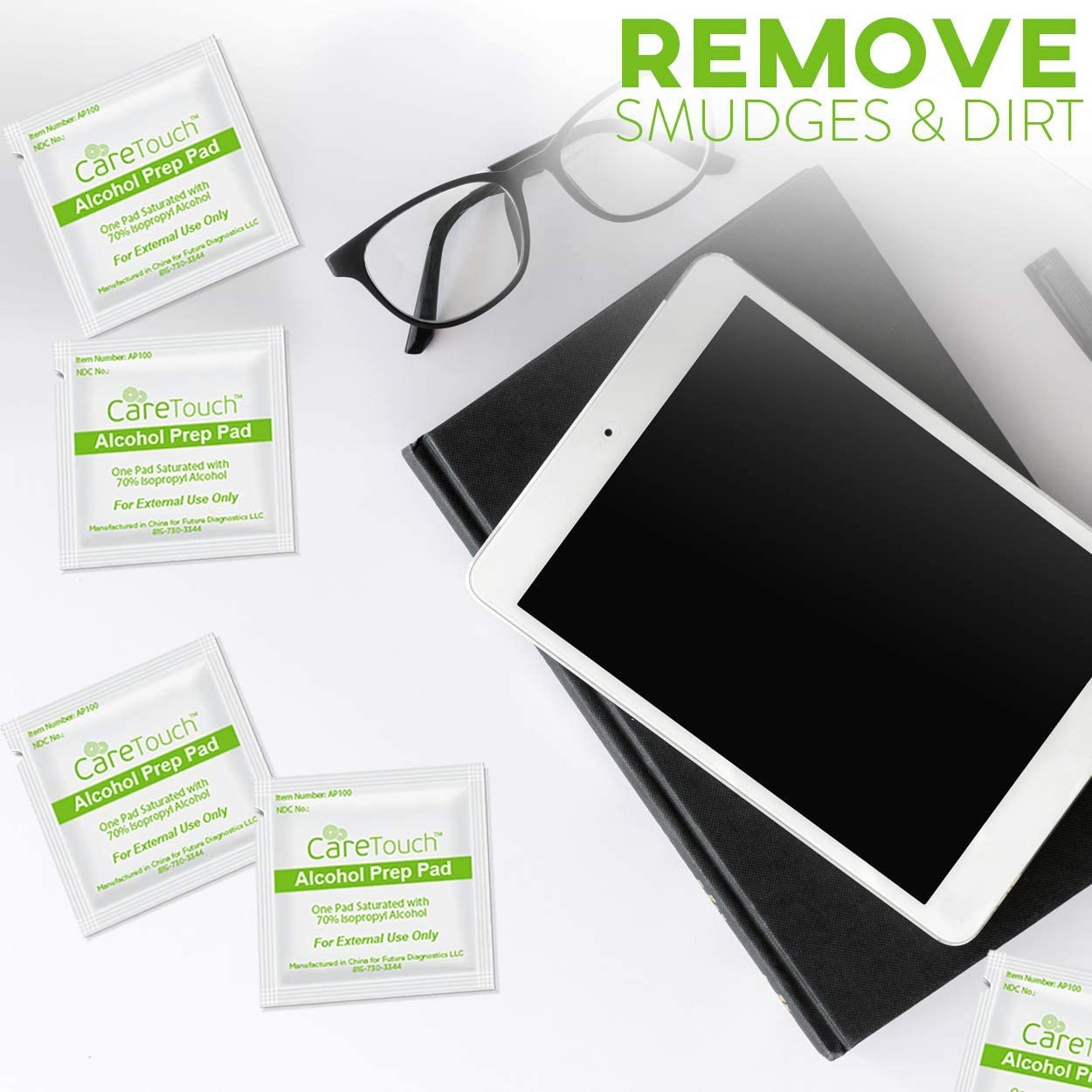 Alcohol Wipes | Individually Wrapped Alcohol Prep Pads with 70% Isopropyl Alcohol, Great for Medical & First Aid Kits | Sterile, Antiseptic 2-Ply Alcohol Swabs - 100 Count