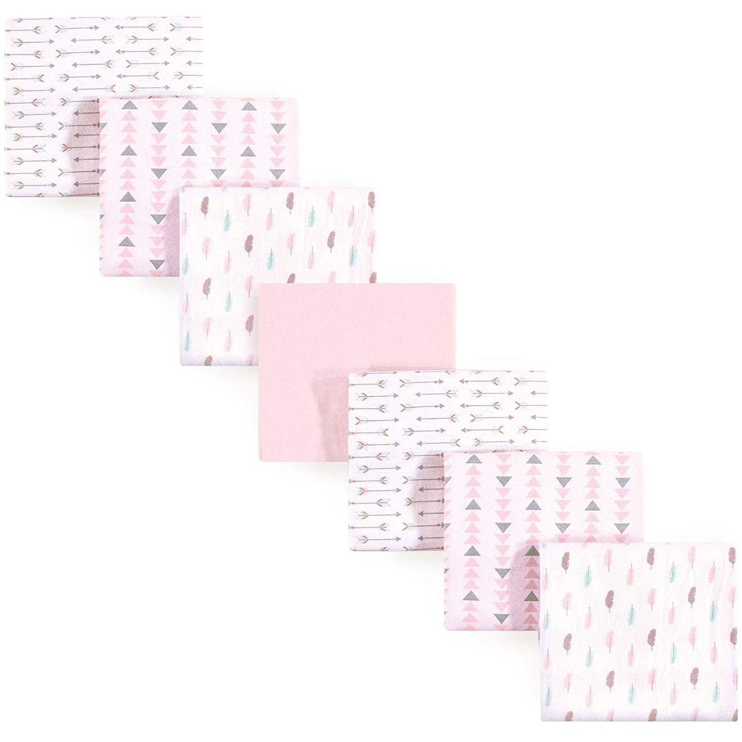 Luvable Friends Unisex Baby Cotton Flannel Receiving Blankets Bundle, Abc, One Size