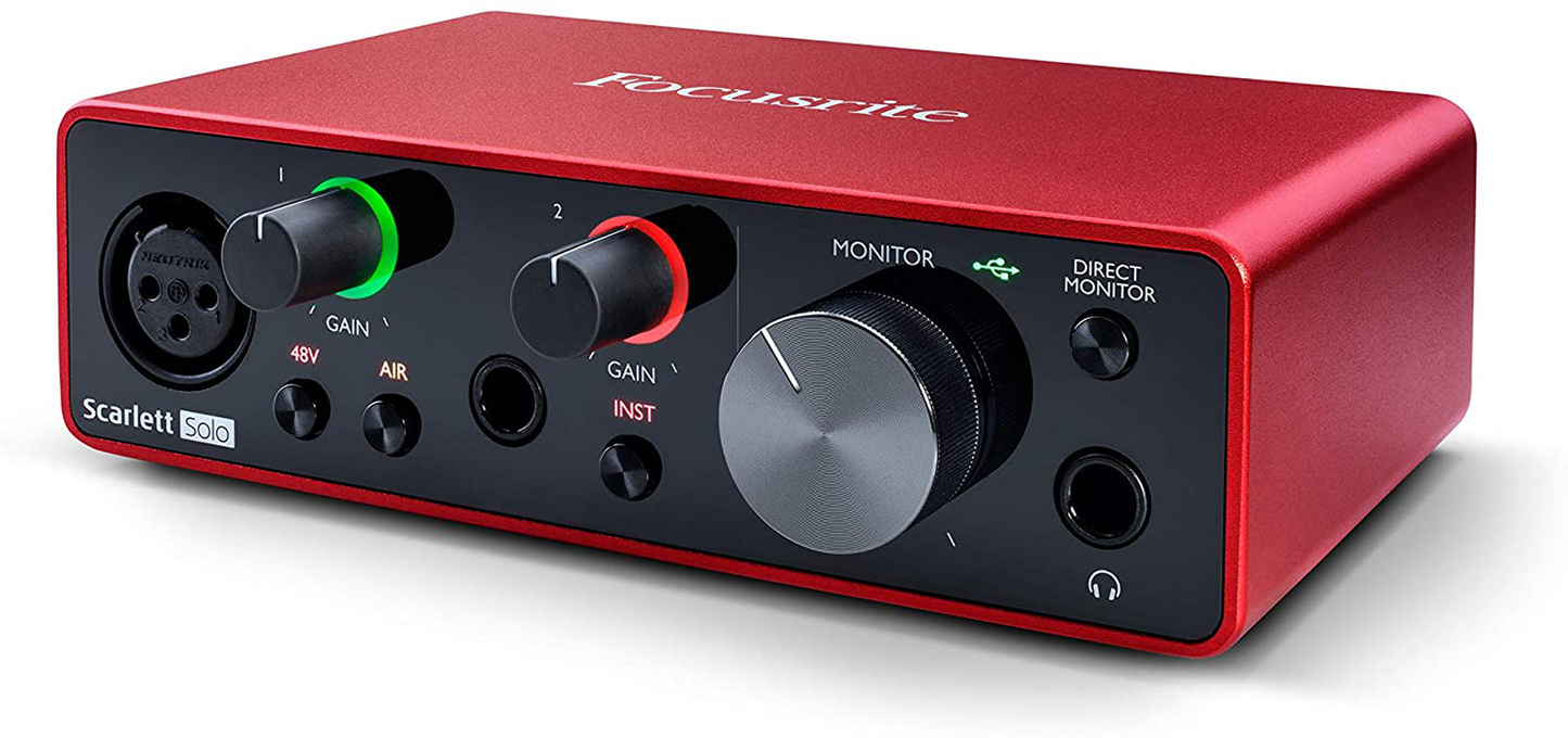 Focusrite Scarlett Solo (3rd Gen) USB Audio Interface with Pro Tools | First