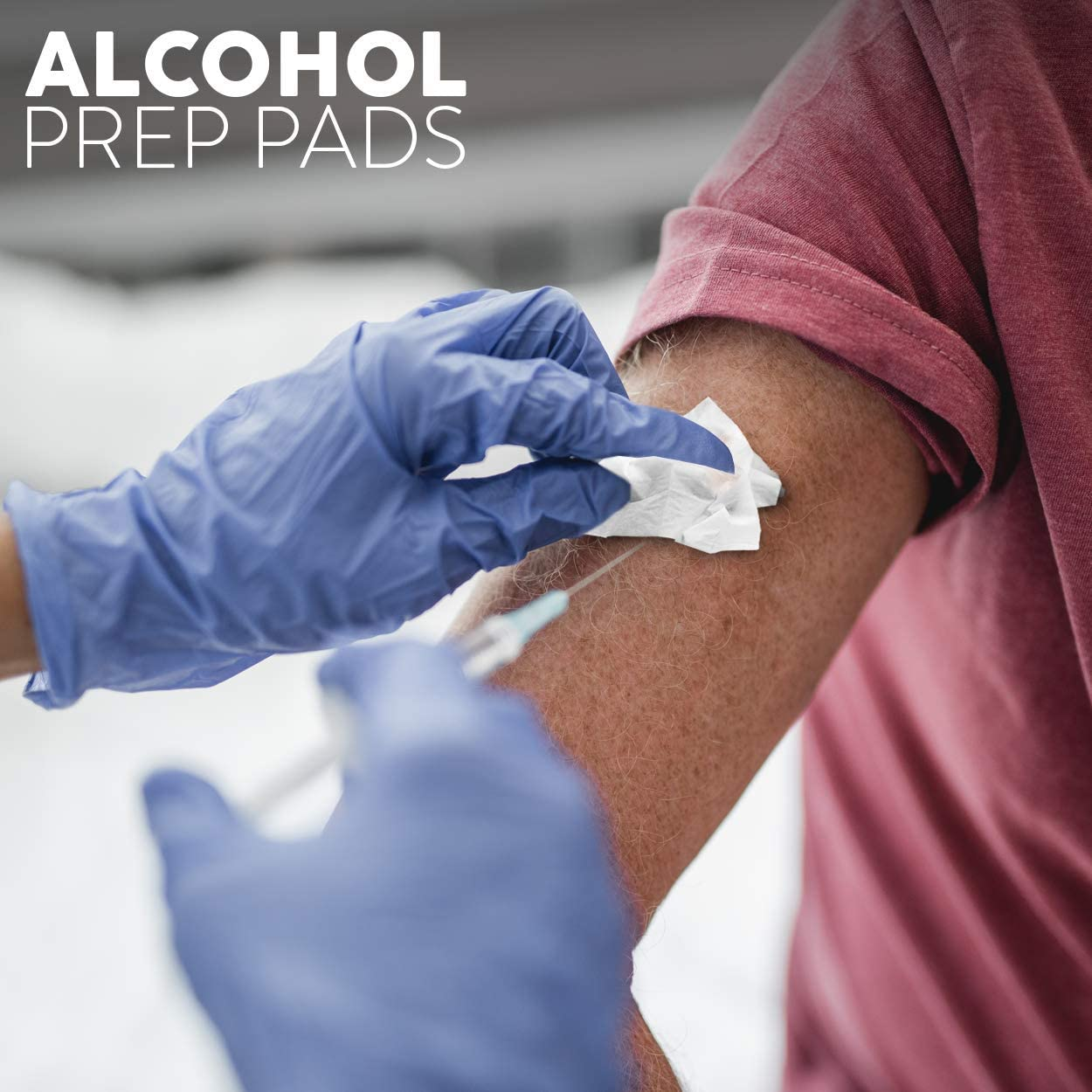 Alcohol Wipes | Individually Wrapped Alcohol Prep Pads with 70% Isopropyl Alcohol, Great for Medical & First Aid Kits | Sterile, Antiseptic 2-Ply Alcohol Swabs - 100 Count