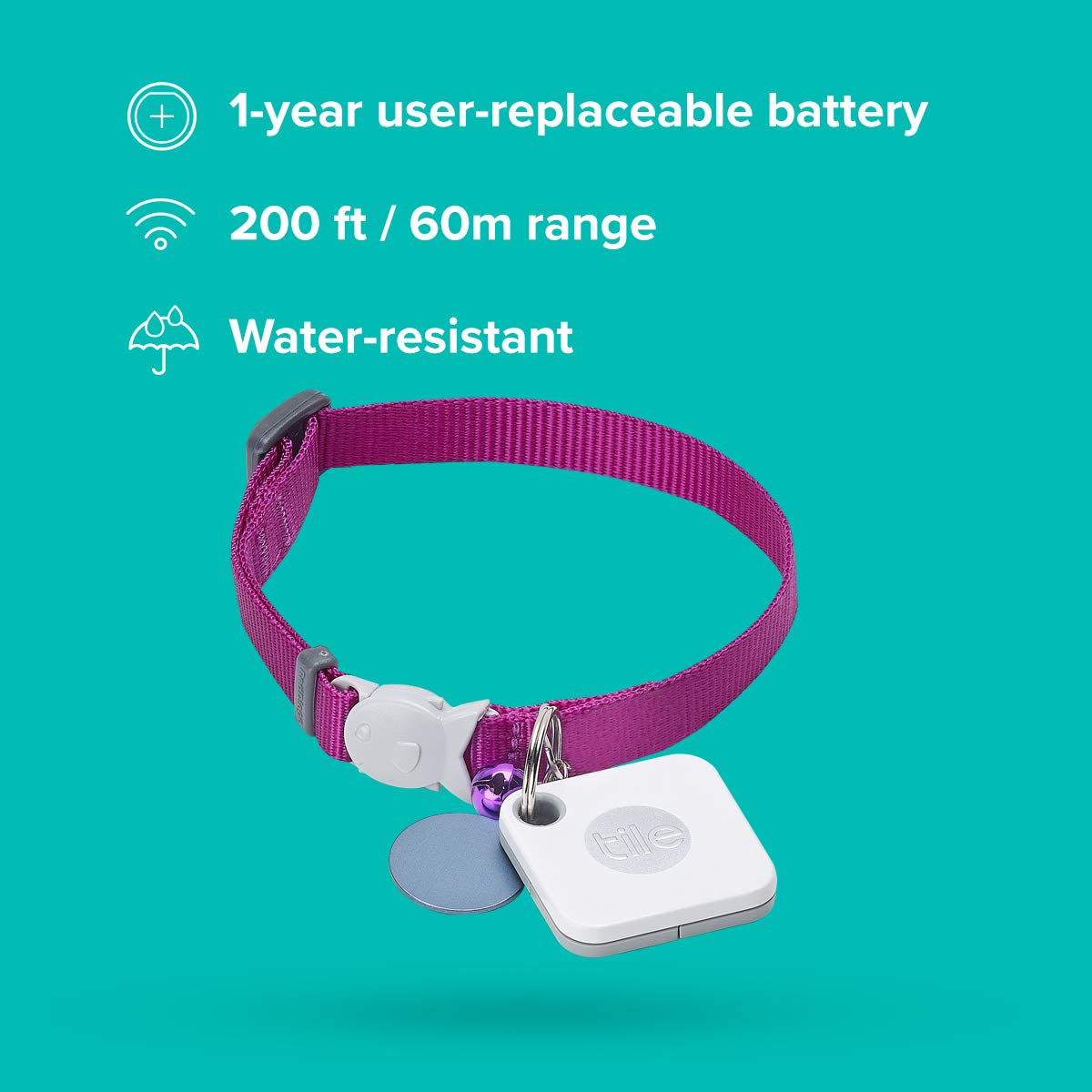 Tile Mate Bluetooth Tracker, Keys Finder and Item Locator for Keys, Bags and More; Water Resistant with 1 Year Replaceable Battery