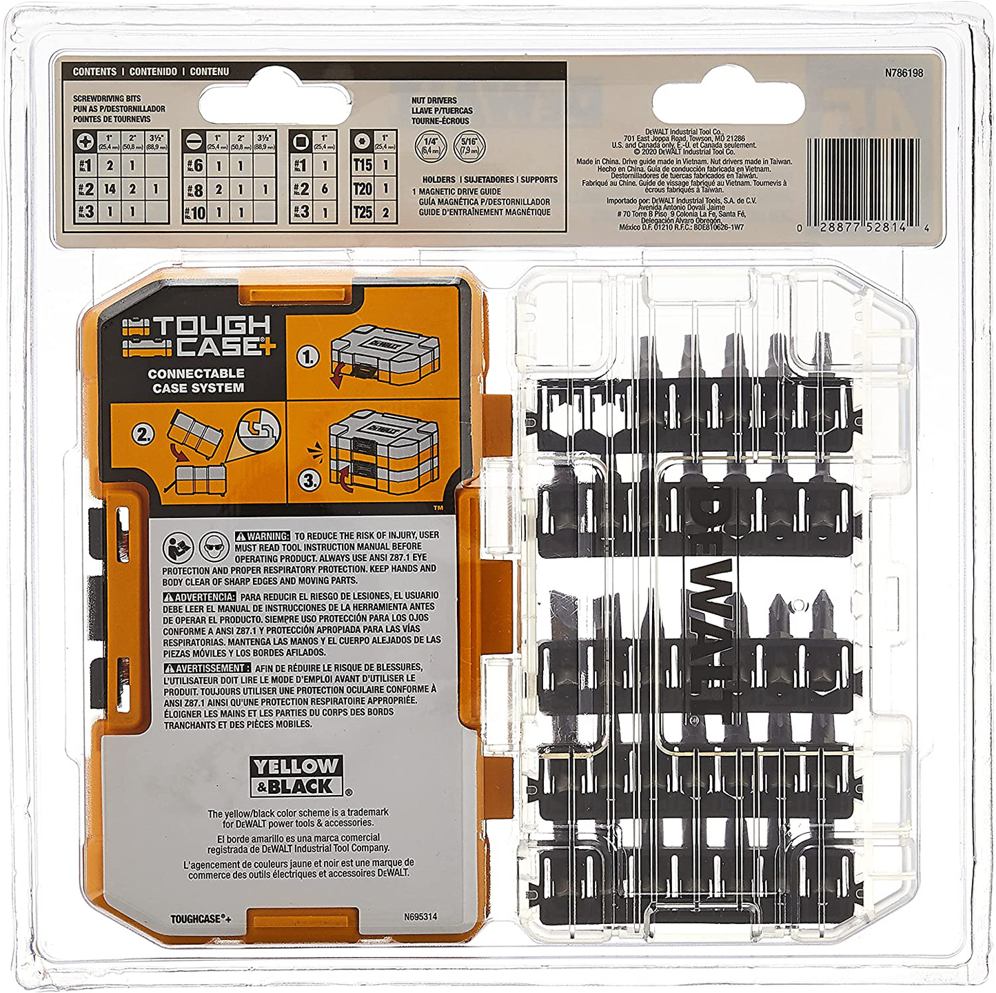 DEWALT Screwdriver Bit Set, Impact Ready, FlexTorq, 40-Piece with Bit Set with Magnetic Drive Guide (DWA2T40IR & DW2095)