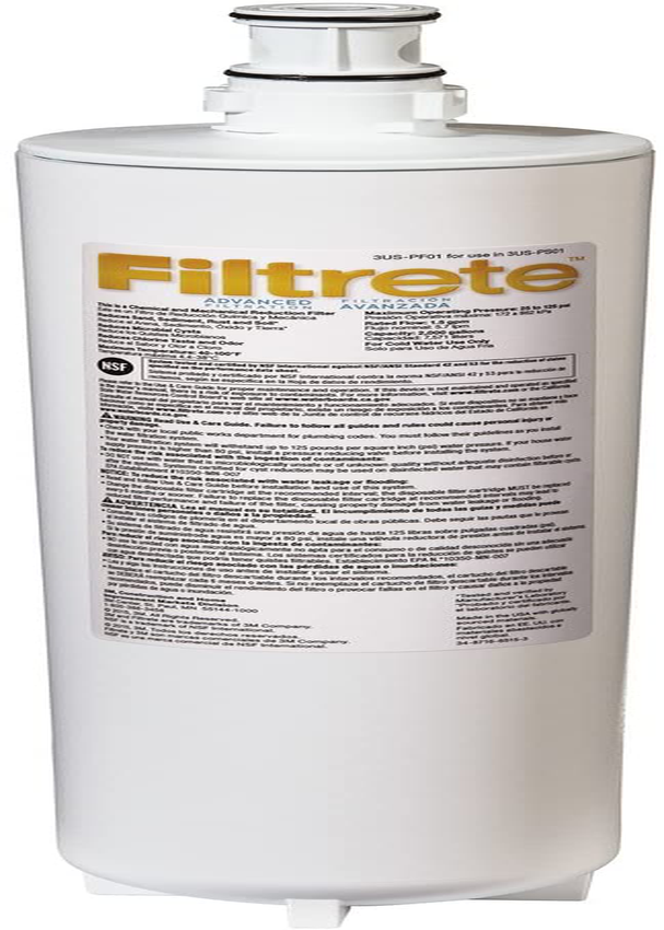 Filtrete Advanced Under Sink Quick Change Water Filtration Filter 3US-PF01, for use with 3US-PS01 System