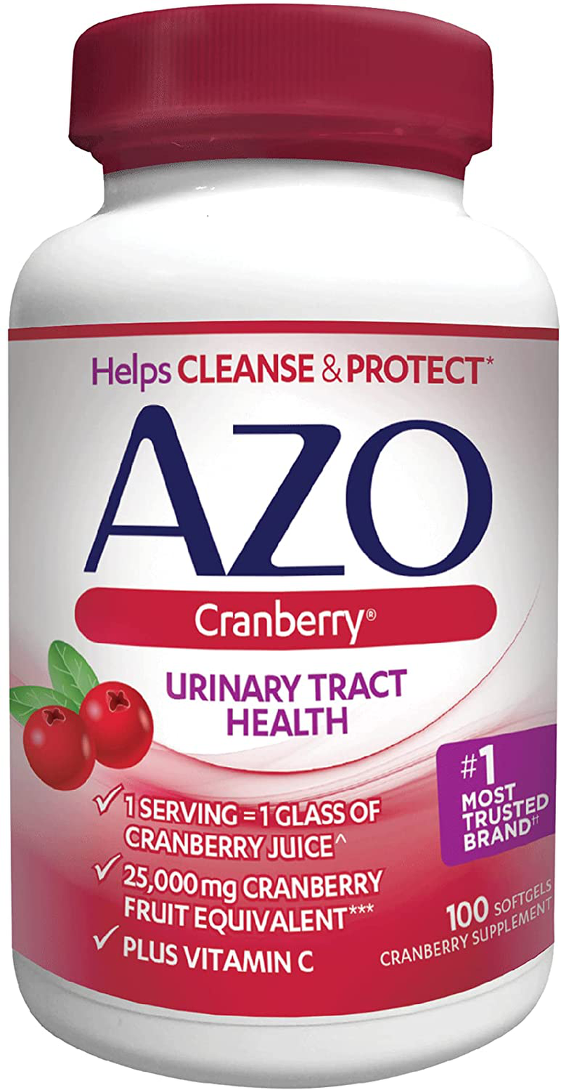 AZO Cranberry Urinary Tract Health Dietary Supplement, 1 Serving = 1 Glass of Cranberry Juice, Sugar Free