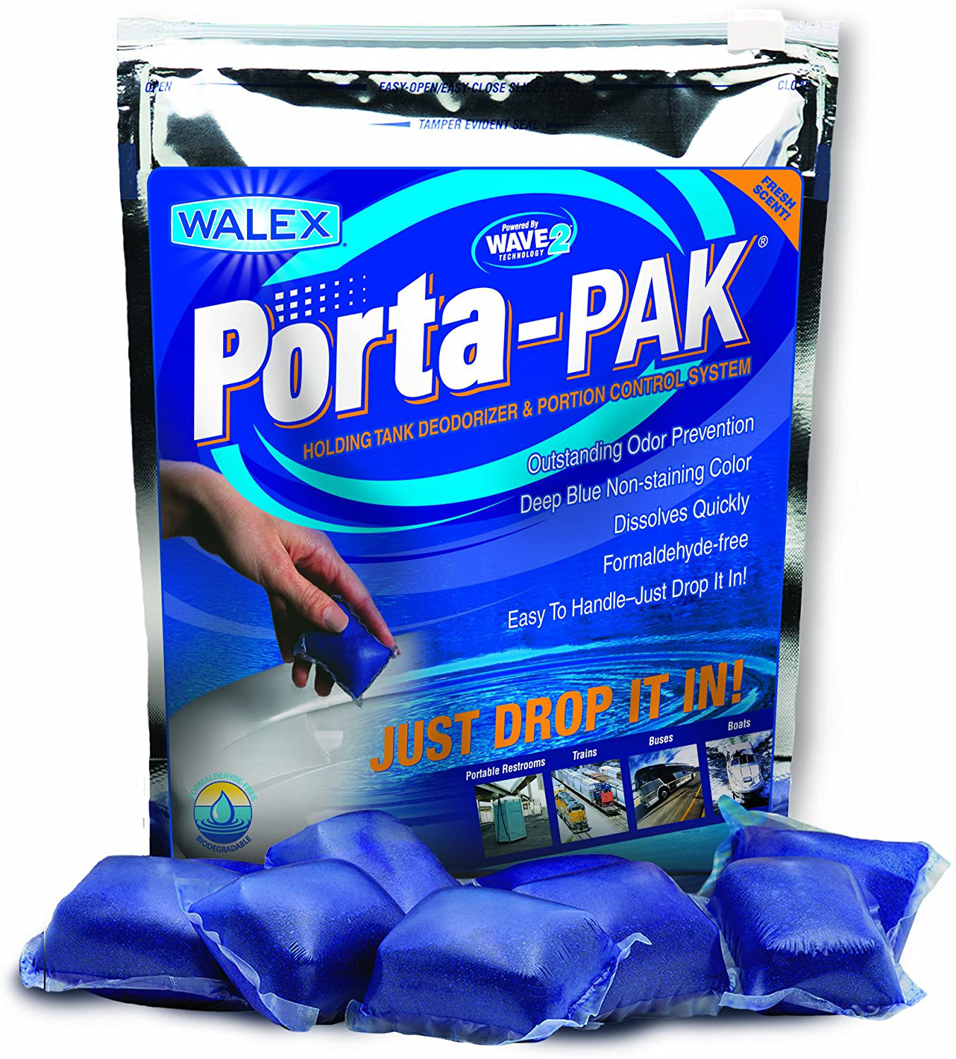 Walex TOI-91799 Porta-Pak Holding Tank Deodorizer Drop-Ins, Sunglow Scent
